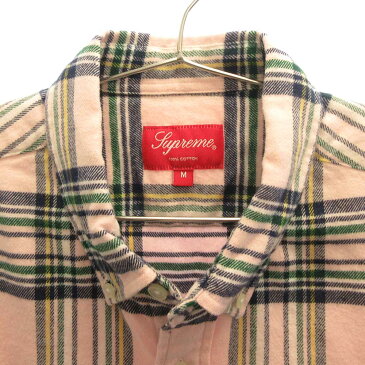 SUPREME(シュプリーム)20AW Tartan Flannel Shirt タータンチェックフランネル長袖シャツ ピンク【中古】【程度A】【カラーピンク】【オンライン限定商品】