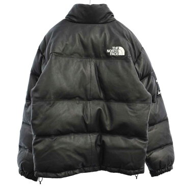 SUPREME(シュプリーム)17AW THE NORTH FACE Leather Nuptse Jacket レザーヌプシダウンジャケット ノースフェイス【中古】【程度AB】【カラーブラック】【オンライン限定商品】