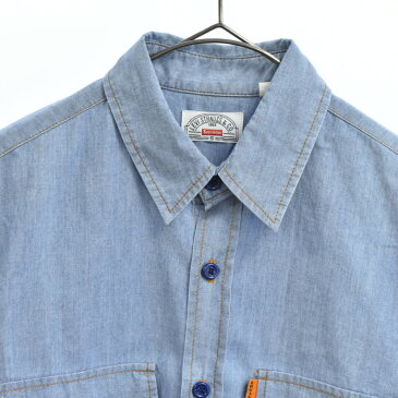 SUPREME(シュプリーム)×Levi's 11AW ロングスリーブシャンブレー長袖シャツ ブルー【中古】【程度A】【カラーブルー】【オンライン限定商品】