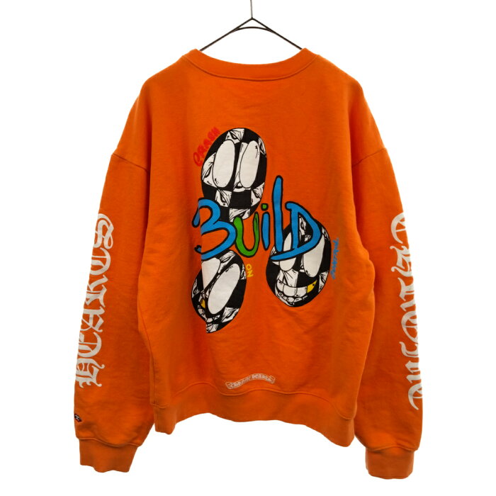 CHROME HEARTS(クロムハーツ)×MATTY BOY 21SS PPO LINK BUILD CREWNECK マッティボーイ リンクビルドクルーネック スウェット トレーナー オレンジ【中古】【程度AB】【カラーオレンジ】【取扱店舗心斎橋】★SALE対象★