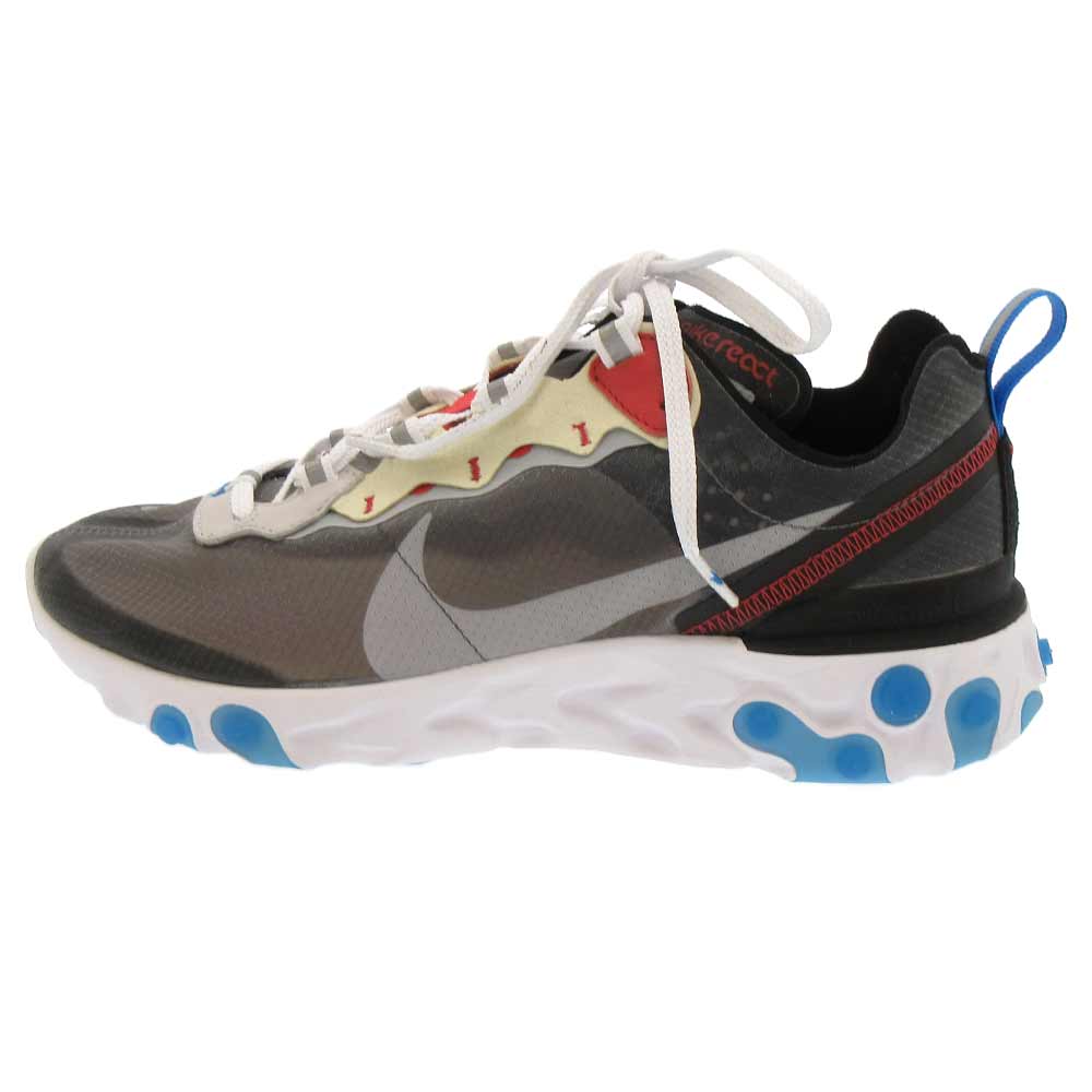 NIKE(ナイキ)REACT ELEMENT 87 AQ1090-003 リアクトエレメント87 ローカットスニーカー ブラック【中古】【程度A】【カラーブラック】【オンライン限定商品】