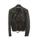 JOHN LAWRENCE SULLIVAN(ジョンローレンスサリバン)LAMBSKIN BIKE'S JACKET ラムスキンダブルライダースジャケット レザー ブラック JLS-04-01【中古】【程度AB】【カラーブラック】【オンライン限定商品】