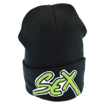 CHROME HEARTS(クロムハーツ)Matty Boy Sex Records Sex Beanie マッティボーイ セックスレコード ビーニー ワッチキャップ ブラック【中古】【程度SA】【カラーブラック】【取扱店舗心斎橋】★SALE対象★