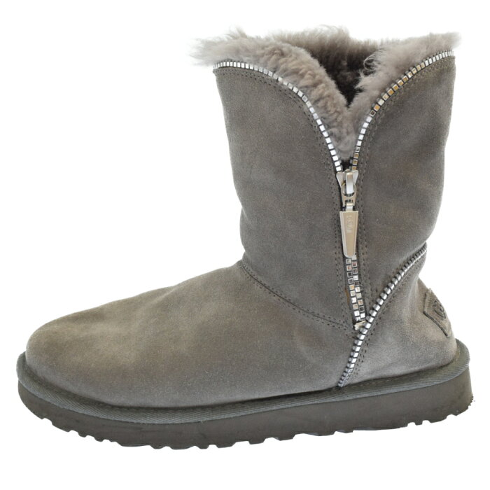 UGG(アグ)FLORENCE フローレンス ジップデザインムートンブーツ 1013165【中古】【程度AB】【カラーグレー】【オンライン限定商品】