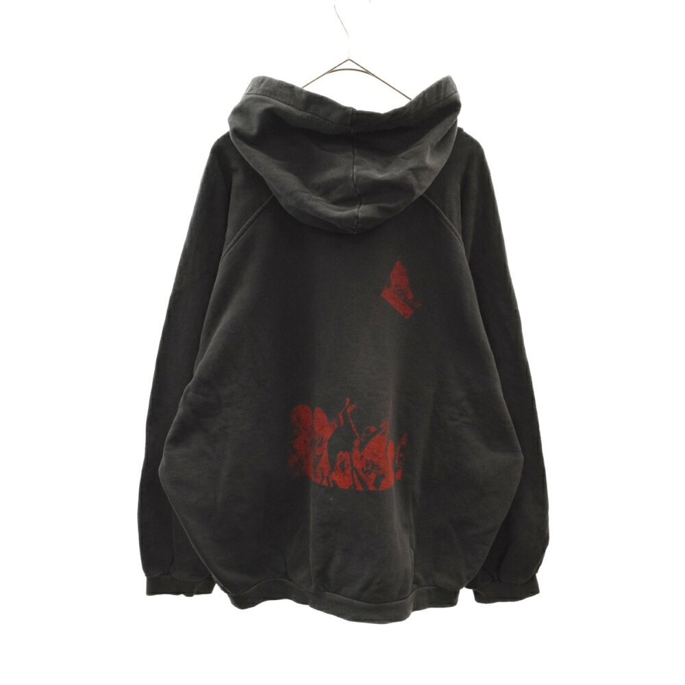 RAF SIMONS(ラフシモンズ)02SS テロ期 RIOT プルオーバーパーカー アーカイブ ブラック【中古】【程度AB】【カラーブラック】【取扱店舗AWESOME原宿店】