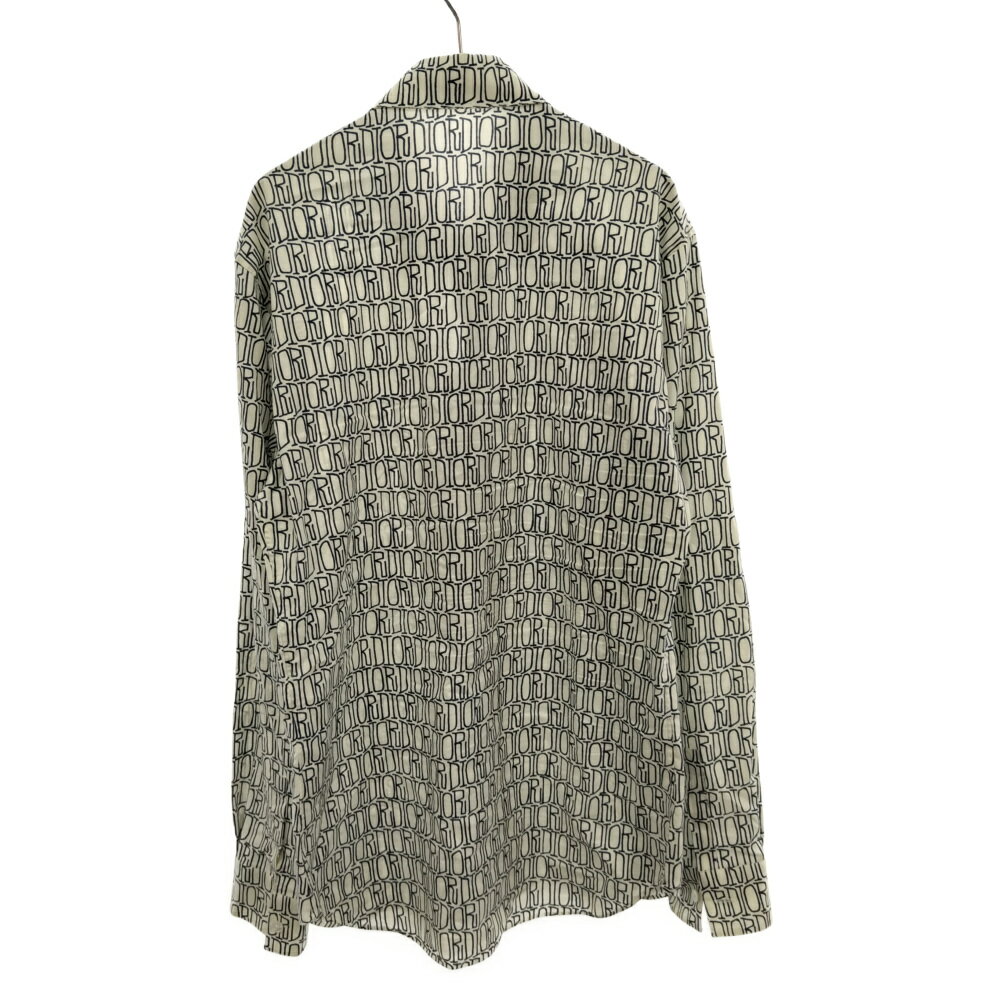 DIOR(ディオール)20AW×SHAWN STUSSY LOGO L/S SHIRT 013C502A4933 ロゴ総柄長袖シャツ ホワイト【中古】【程度AB】【カラーホワイト】【取扱店舗BRING 心斎橋筋商店街店】★SALE対象★