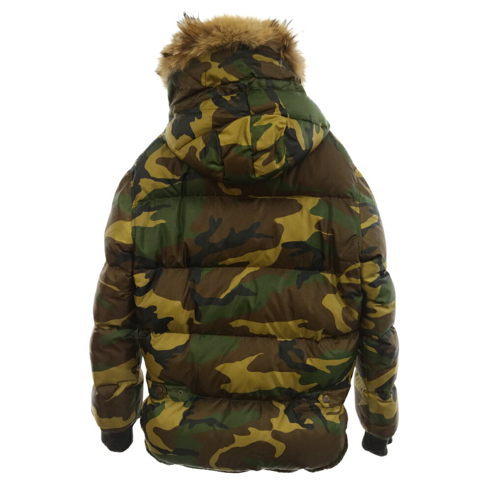 DSQUARED2(ディースクエアード)S71AM0552 S43319 カモ迷彩ダウンジャケットブルゾン【中古】【程度AB】【カラーグリーン】【オンライン限定商品】★SALE対象★