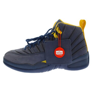 NIKE(ナイキ) サイズ:8 AIR JORDAN12 RETRO MICHIGAN エアジョーダン12 ミシガン ハイカットスニーカー ネイビー【中古】【程度A】【カラーネイビー】【取扱店舗原宿】