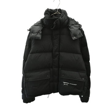 OFF-WHITE(オフホワイト)18AW Quote Puffer Down Jacket クオートパファーダウンジャケット ブラック OMED005F18803015 ブラック【中古】【程度A】【カラーブラック】【オンライン限定商品】