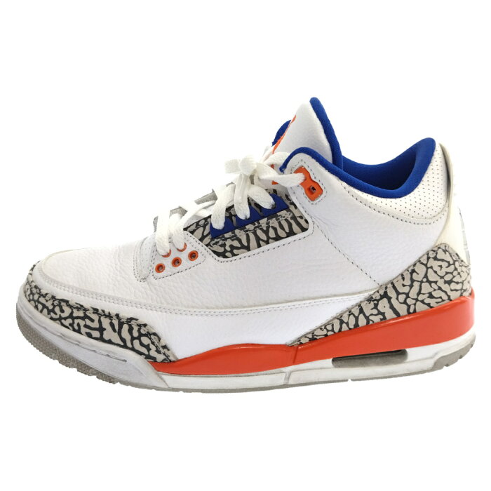 NIKE(ナイキ) サイズ:26.0cm AIR JORDAN3 RETRO KINCKS エアジョーダン3 ハイカットスニーカー ニックス 136064-148 ホワイト【中古】【程度A】【カラーホワイト】【オンライン限定商品】★SALE対象★