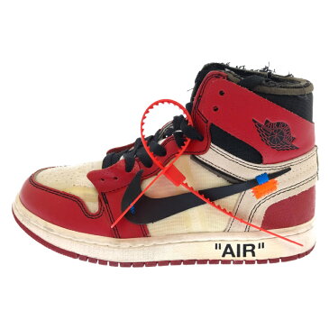 OFF-WHITE(オフホワイト) サイズ:23.5cm THE 10: NIKE AIR JORDAN 1 CHICAGO AA3834-101 ×ナイキ ザテン エアジョーダン1 シカゴ ハイカットスニーカー US5/23.5cm【中古】【程度B】【カラーレッド】【取扱店舗原宿】