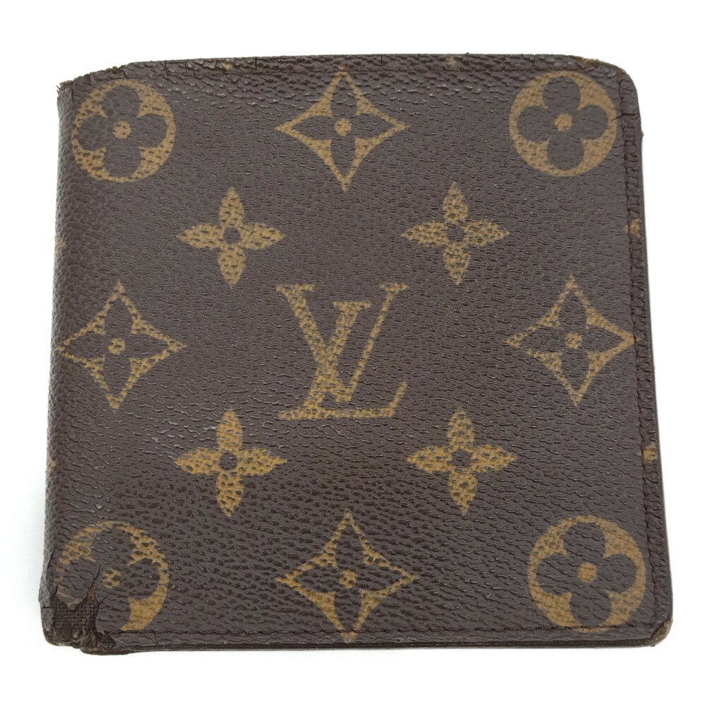 LOUIS VUITTON(ルイヴィトン)モノグラム ポルト ビエ カルト クレディ モネ 2つ折財布 ブラウン M61665【中古】【程度C】【カラーブラウン】【オンライン限定商品】