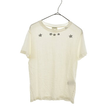 SAINT LAURENT PARIS(サンローランパリ)16SS STAR TEE 403478 Y2WK2 スタープリントクルーネック半袖Tシャツ ホワイト レディース【中古】【程度B】【カラーホワイト】【オンライン限定商品】