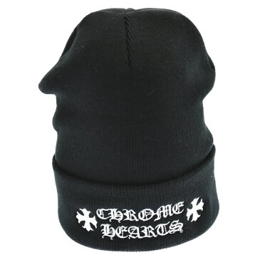 CHROME HEARTS(クロムハーツ)オールドイングリッシュ ニット キャップ ビーニー 黒【中古】【程度A】【カラーブラック】【取扱店舗渋谷】★SALE対象★