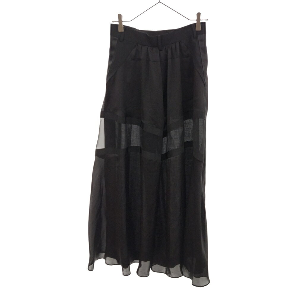 Sacai(サカイ) サイズ:1 22SS Long Flowy Pants ロングフローウィーパンツ シースルーワイドパンツ ブラック 22-05900【新古品/中古】【程度S】【カラーブラック】【オンライン限定商品】