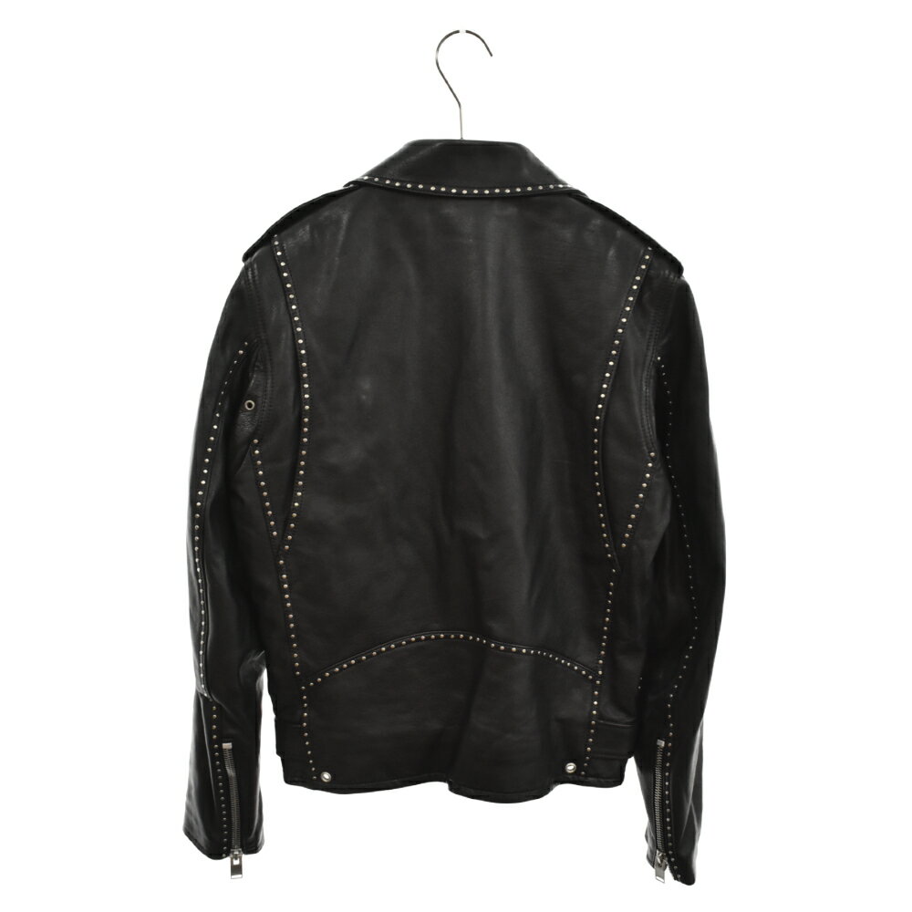 SAINT LAURENT PARIS(サンローランパリ)14AW L17 ラムレザー スタッズ ダブルライダースジャケット ブラック 361697 Y5GC1【中古】【程度A】【カラーブラック】【取扱店舗新宿】