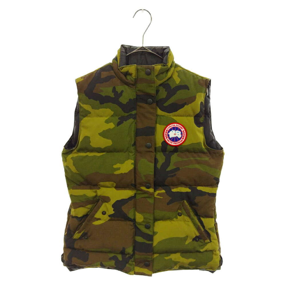 CANADA GOOSE(カナダグース)WMNS FREESTYLE VEST ロゴワッペン付きダウンベスト 2832L カモフラ レディース【中古】【程度A】【カラーマルチカラー】【オンライン限定商品】★SALE対象★