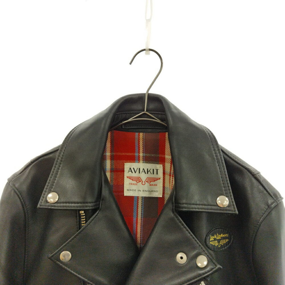 Lewis Leathers(ルイスレザー)×HYSTERIC GLAMOUR　ヒステリックグラマー 4LB-2071 レザー サイクロン ダブルライダース ジャケットブラック【中古】【程度C】【カラーブラック】【取扱店舗原宿】