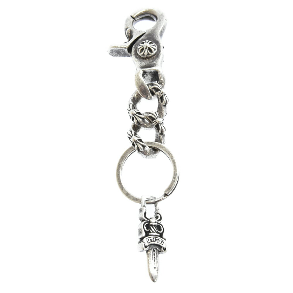 CHROME HEARTS(クロムハーツ)CLP CHN XFANCY-S w/DAGGER / ショート エクストラファンシーリンク キーチェーン ダガーキーリング シルバー【中古】【程度B】【カラーシルバー】【取扱店舗BRING 心斎橋筋商店街店】