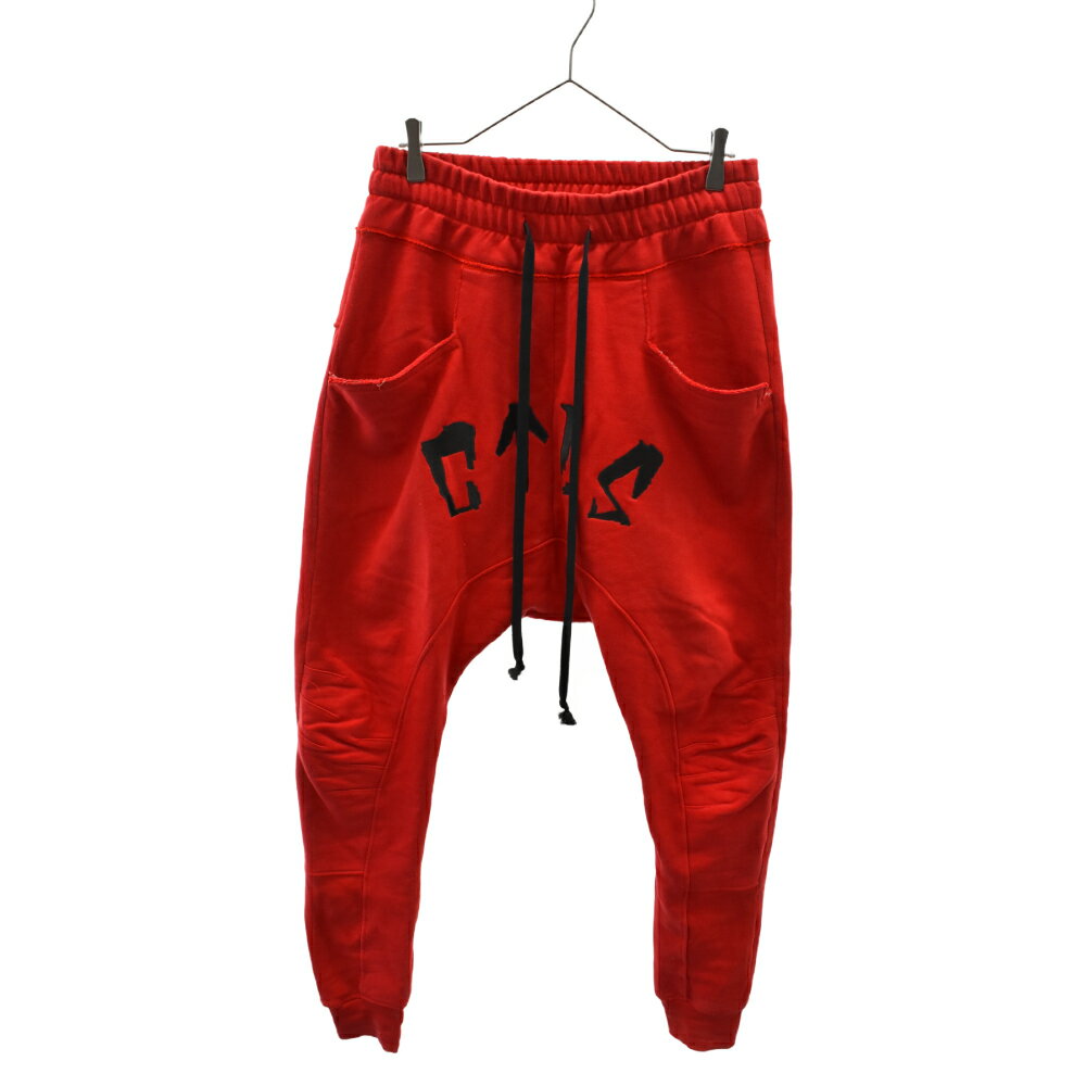 cvtvlist(カタリスト)21AW FLEECE ARCHED LOGO USUAL SWEAT PANTS 2101120401 フリースアーチロゴ刺繍ユージュアルスウェットサルエルパンツ【中古】【程度B】【カラーレッド】【取扱店舗心斎橋】