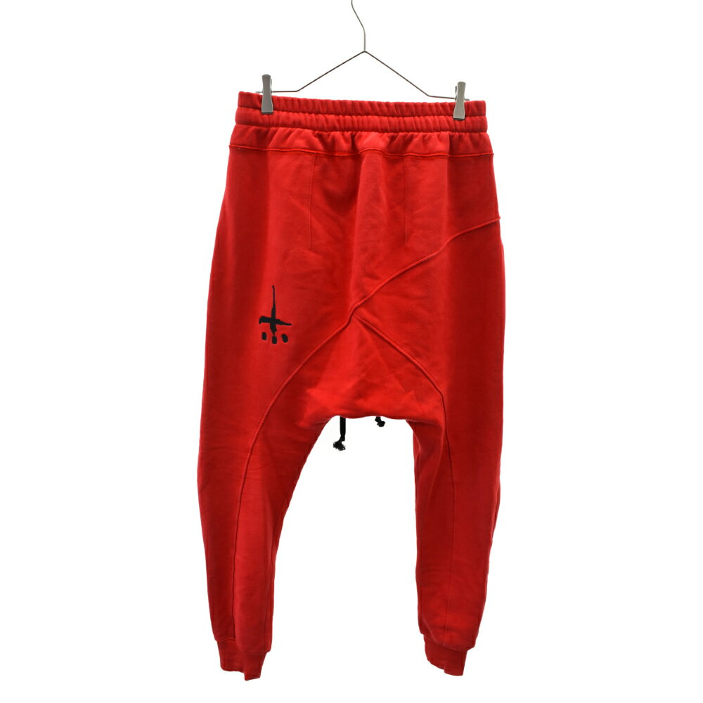 cvtvlist(カタリスト)21AW FLEECE ARCHED LOGO USUAL SWEAT PANTS 2101120401 フリースアーチロゴ刺繍ユージュアルスウェットサルエルパンツ【中古】【程度B】【カラーレッド】【取扱店舗心斎橋】