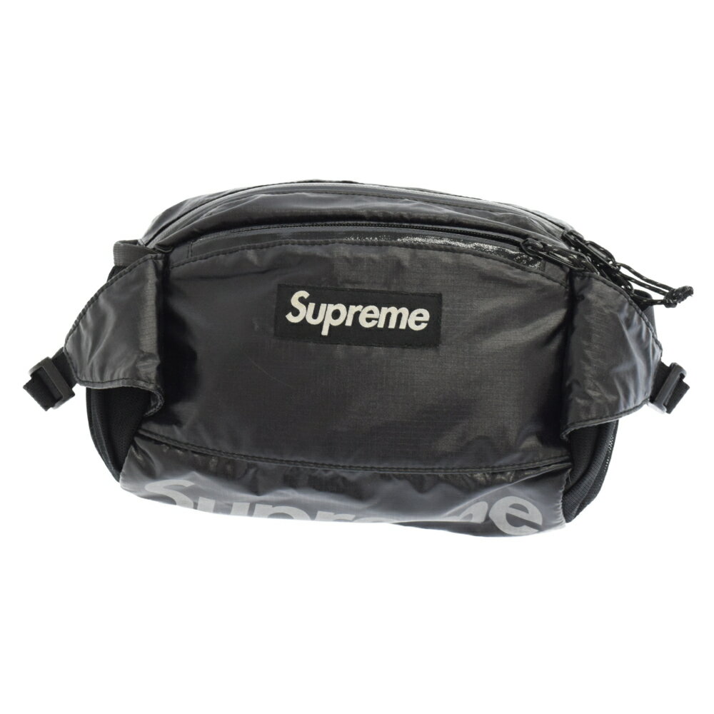 SUPREME(シュプリーム)17AW 100D Cordura 4L Waist Bag シャイニー リップストップ ウエストバッグ ブラック【中古】【程度B】【カラーブラック】【取扱店舗原宿】