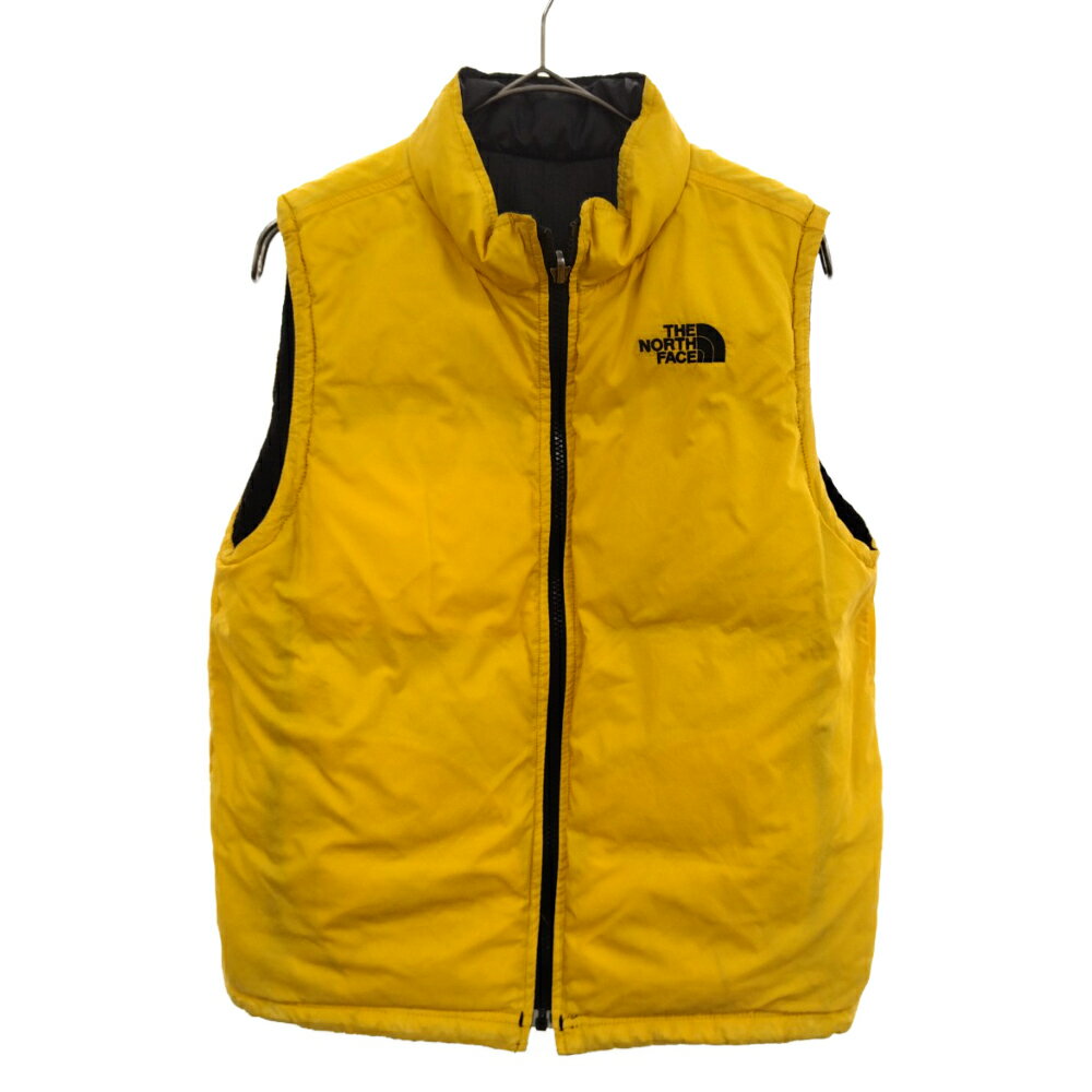 THE NORTH FACE(ザノースフェイス)リバーシブルダウンベスト ボーイズサイズ ブラック/イエロー【中古】【程度B】【カラーブラック】【オンライン限定商品】★SALE★