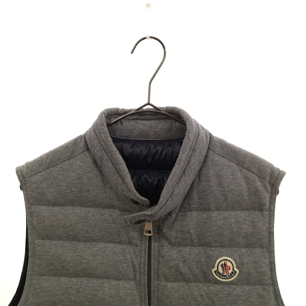 MONCLER(モンクレール)GERARD ワッペン装飾ライトダウンベスト グレー【中古】【程度C】【カラーグレー】【オンライン限定商品】