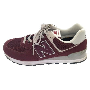 New Balance(ニューバランス)ML574 EGB ローカットスニーカー バーガンディー【中古】【程度B】【カラーレッド】【オンライン限定商品】