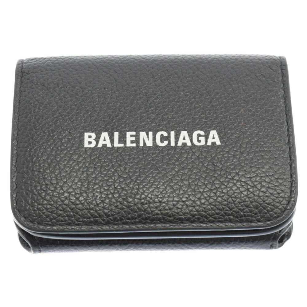 ショッピン BALENCIAGA(バレンシアガ)キャッシュミニウォレット 3つ折り財布 ブラック 593813：ブランド買取・販売 BRING