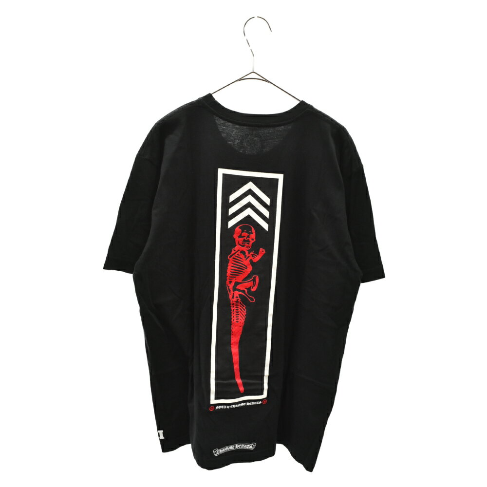 CHROME HEARTS(クロムハーツ)×FOTI JARVIS ジャービススカルバックプリントクルーネック半袖Tシャツ ブラック【中古】【程度B】【カラーブラック】【取扱店舗名古屋】