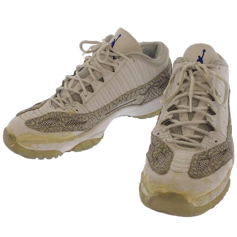 NIKE(ナイキ) サイズ:28.0cm 03年製 AIR JORDAN11 LOW エアジョーダン11 セメント ローカットスニーカー ホワイト 306008-142【中古】【程度C】【カラーホワイト】【オンライン限定商品】