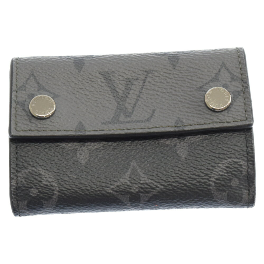 LOUIS VUITTON(ルイヴィトン)MONOGRAM ECLIPSE REVERSE DISCOVERY WALLET M45417/FH4250 モノグラムエクリプス リバースディスカバリー コンパクトウォレット 3つ折り財布 レザーパス【中古】【程度B】【カラーブラック】【取扱店舗渋谷】★SALE対象★