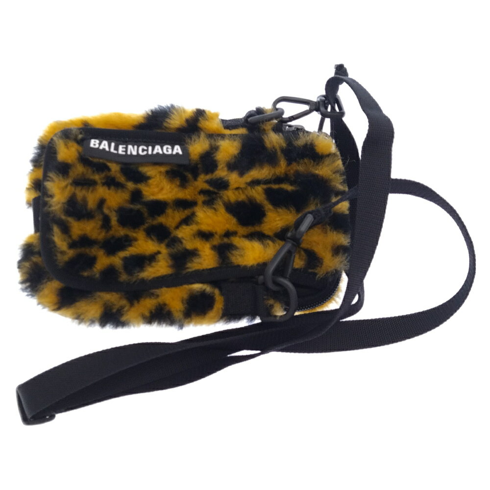 BALENCIAGA(バレンシアガ)Faux Fur Explorer Crossbody Leopard レオパード柄ファーショルダーバッグ【中古】【程度A】【カラーマルチカラー】【取扱店舗原宿】