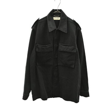 SAINT LAURENT PARIS(サンローランパリ)ミリタリージャケット ブラック 407724【中古】【程度B】【カラーブラック】【取扱店舗渋谷】