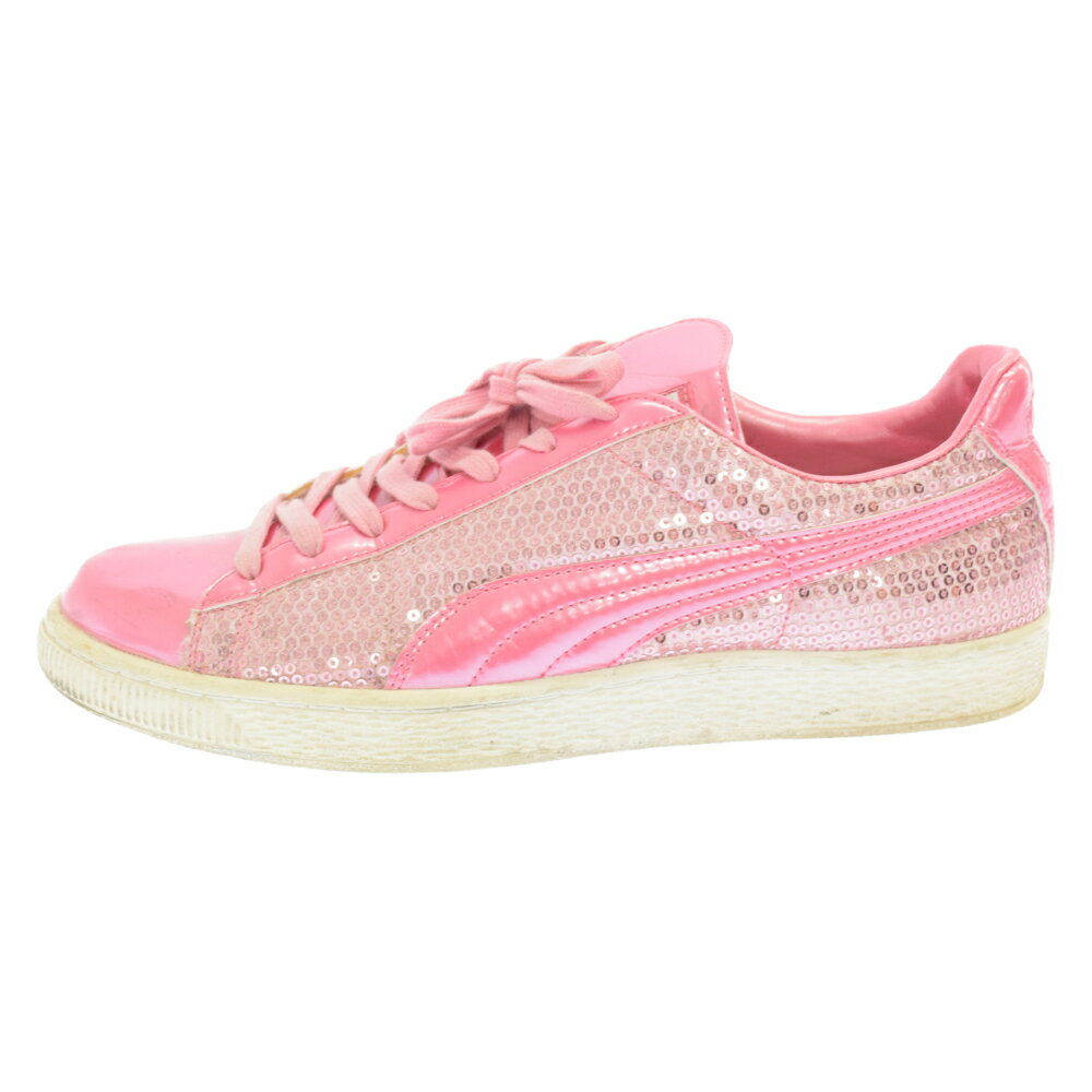 PUMA(プーマ)CLYDE クライド 匠シリーズ スパンコール ローカットスニーカー MADE IN JAPAN 355729 04 ピンク【中古】【程度B】【カラーピンク】【オンライン限定商品】