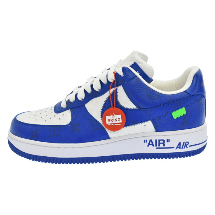 LOUIS VUITTON(ルイヴィトン) サイズ:US8.0 ×Nike Air Force 1 Low ナイキ エアフォースワン モノグラム ローカットスニーカー ホワイトロイヤル MS0232 ホワイト/ブルー【新古品/中古】【程度S】【カラーホワイト】【取扱店舗名古屋】