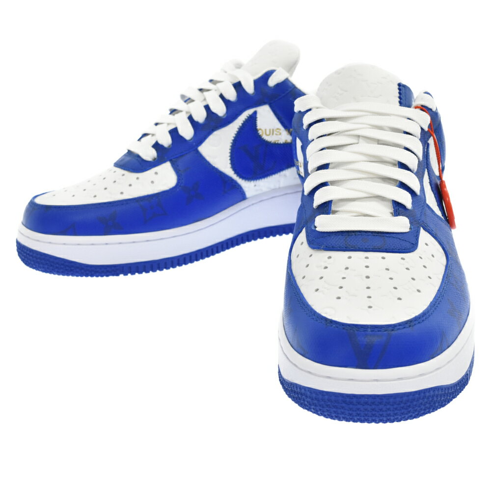 LOUIS VUITTON(ルイヴィトン) サイズ:US8.0 ×Nike Air Force 1 Low ナイキ エアフォースワン モノグラム ローカットスニーカー ホワイトロイヤル MS0232 ホワイト/ブルー【新古品/中古】【程度S】【カラーホワイト】【取扱店舗名古屋】★SALE対象★