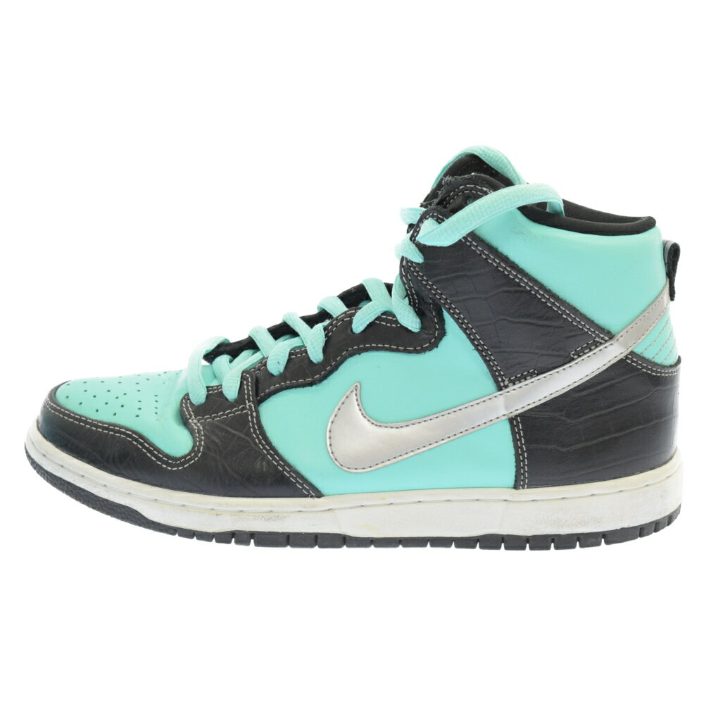 NIKE(ナイキ) サイズ:27.0cm DIAMOND SUPPLY DUNK HIGH PREMIUM SB TIFFANY 653599-400 ダンクハイ ティファニー ハイカットスニーカー【中古】【程度B】【カラーブラック】【取扱店舗渋谷】★SALE対象★