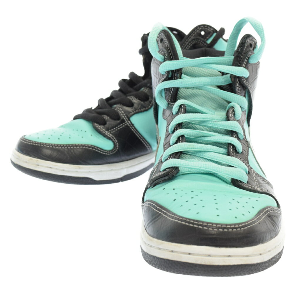 NIKE(ナイキ) サイズ:27.0cm DIAMOND SUPPLY DUNK HIGH PREMIUM SB TIFFANY 653599-400 ダンクハイ ティファニー ハイカットスニーカー【中古】【程度B】【カラーブラック】【取扱店舗渋谷】★SALE対象★