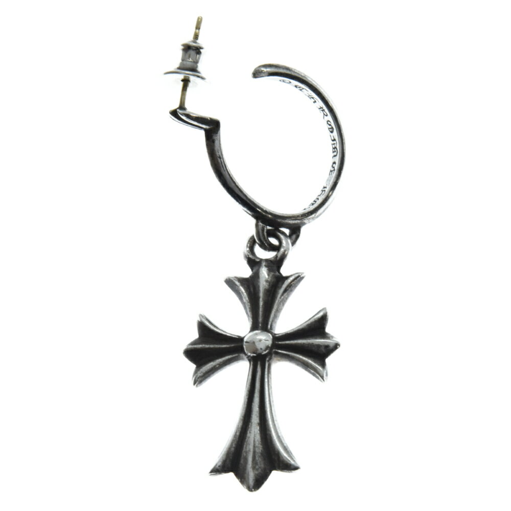 CHROME HEARTS(クロムハーツ) TINY CH CROSS タイニーCHクロスフープピアス シルバー【中古】【程度A】【カラーシルバー】【取扱店舗新宿】