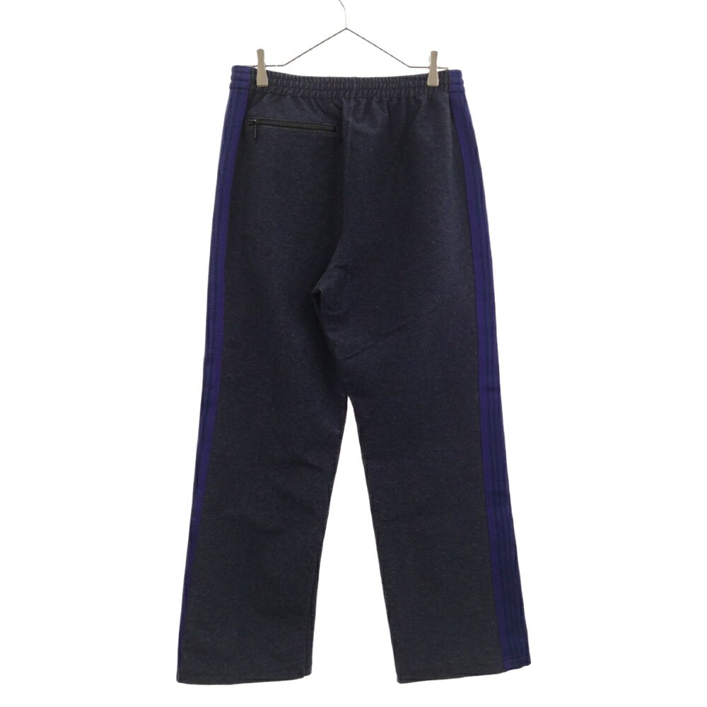 Needles(ニードルス) サイズ:S TRACK PANTS 刺繍ロゴトラックパンツ コットンラインワイドパンツ ダークグレー KP403【中古】【程度A】【カラーグレー】【取扱店舗心斎橋】