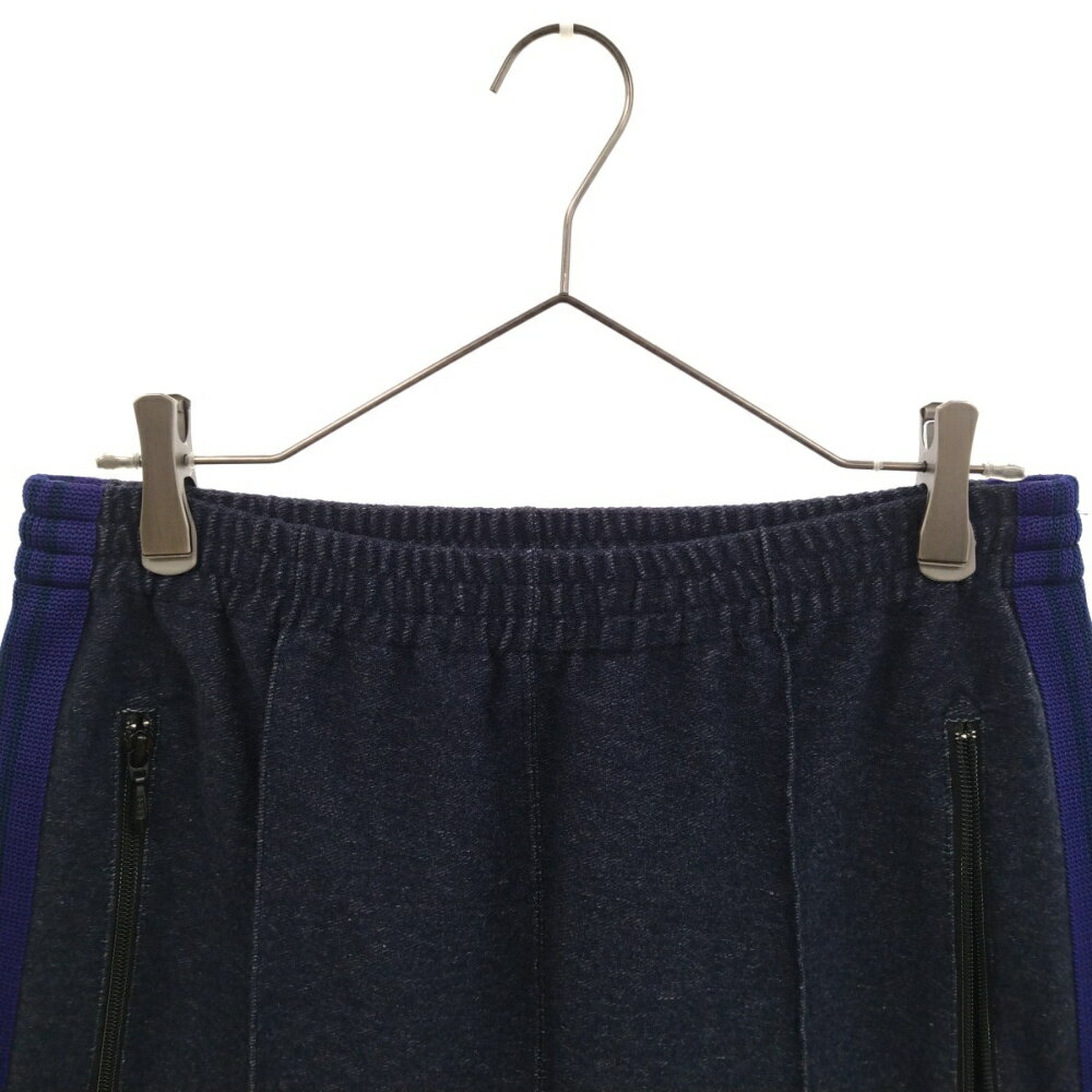 Needles(ニードルス) サイズ:S TRACK PANTS 刺繍ロゴトラックパンツ コットンラインワイドパンツ ダークグレー KP403【中古】【程度A】【カラーグレー】【取扱店舗心斎橋】