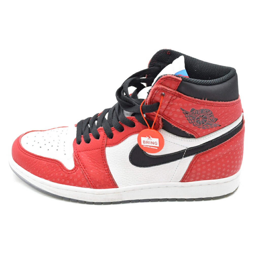 NIKE(ナイキ) サイズ:28.0cm AIR JORDAN 1 RETORO HIGH Spiderman Origin Story 555088-602 エアジョーダン1 スパイダーマン オリジンストーリー ハイカットスニーカー シューズ【中古】【程度B】【カラーホワイト】【取扱店舗BRING KICKS】