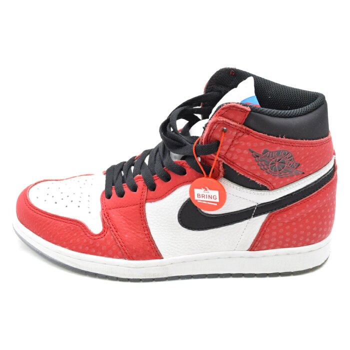 NIKE(ナイキ) サイズ:28.0cm AIR JORDAN 1 RETORO HIGH Spiderman Origin Story 555088-602 エアジョーダン1 スパイダーマン オリジンストーリー ハイカットスニーカー シューズ【中古】【程度B】【カラーホワイト】【取扱店舗BRING KICKS】