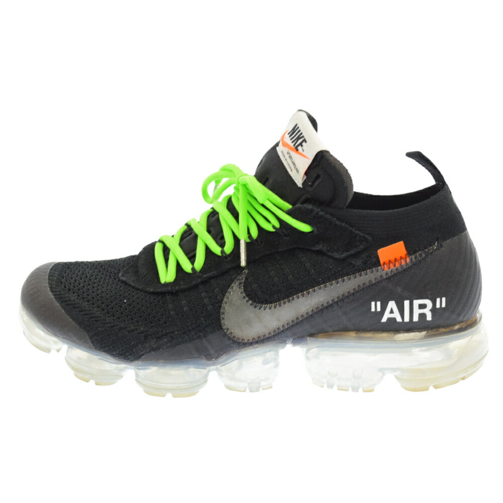 NIKE(ナイキ) サイズ:27.0cm ×OFF-WHITE AIR VAPORMAX BKACK×オフホワイト エアヴェイパーマックス ローカットスニーカー ブラック AA3831-002【中古】【程度B】【カラーブラック】【取扱店舗原宿】