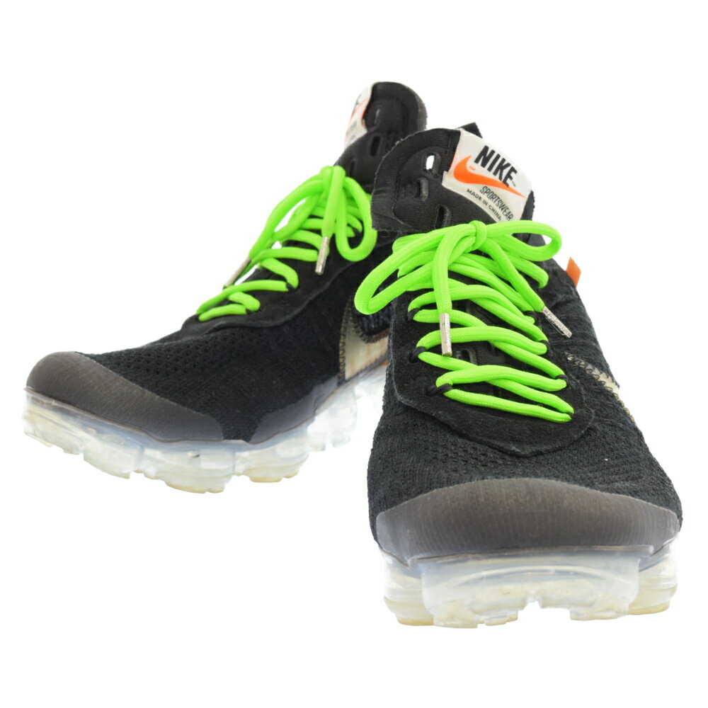 NIKE(ナイキ) サイズ:27.0cm ×OFF-WHITE AIR VAPORMAX BKACK×オフホワイト エアヴェイパーマックス ローカットスニーカー ブラック AA3831-002【中古】【程度B】【カラーブラック】【取扱店舗原宿】