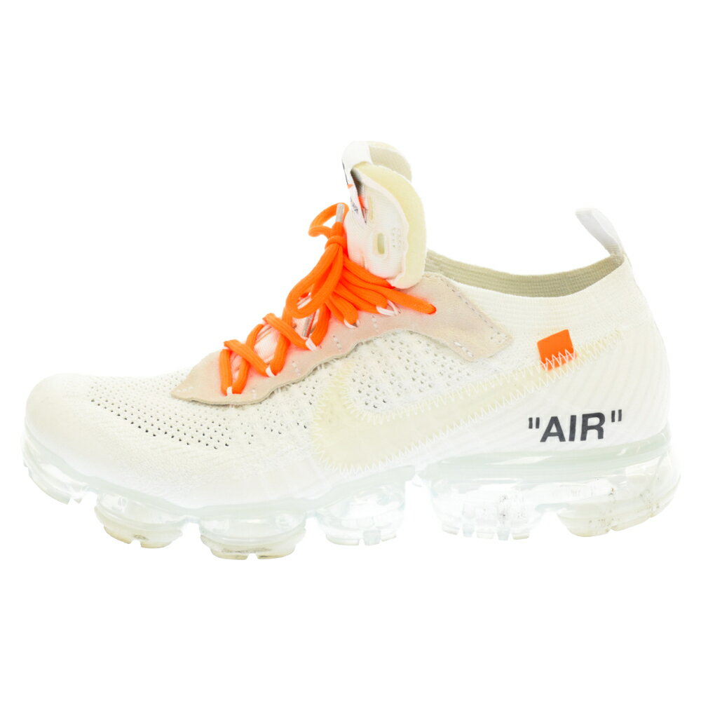 NIKE(ナイキ) サイズ:26.5cm ×OFF-WHITE AIR VAPOR MAX FK オフホワイト ザテン エアヴェイパーマックス フライニット ローカットスニーカー ホワイト AA3831-100【中古】【程度A】【カラーホワイト】【取扱店舗原宿】