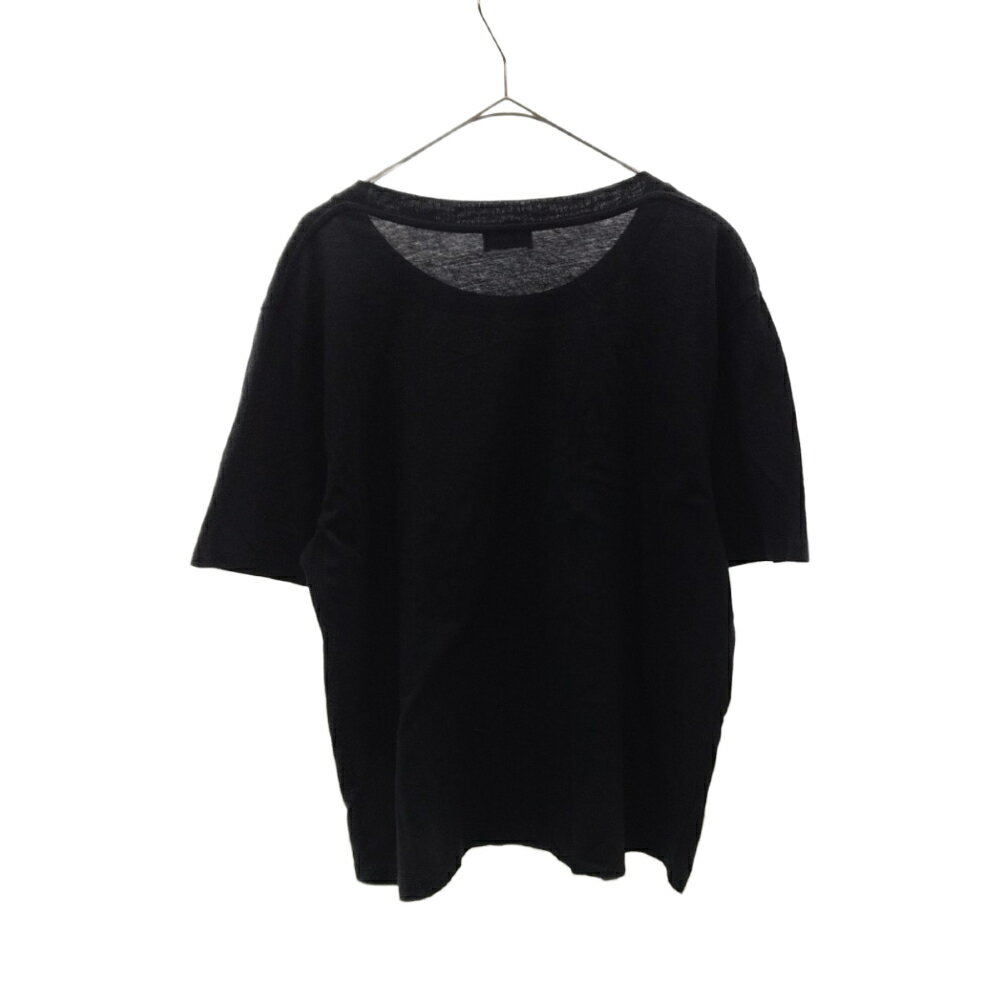 SAINT LAURENT PARIS(サンローランパリ) サイズ:XS 18SS フロントロゴプリントクルーネックコットンTシャツ ブラック 512345【中古】【程度B】【カラーブラック】【オンライン限定商品】★SALE対象★