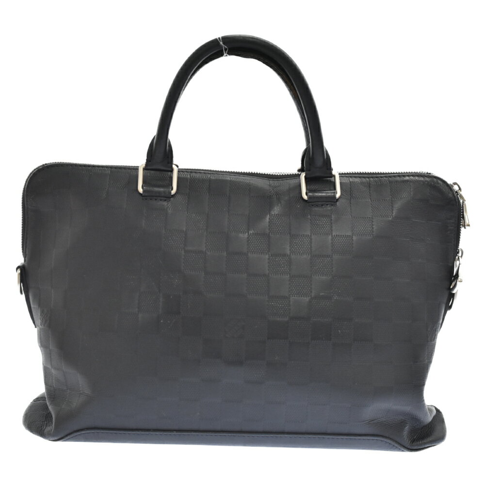 LOUIS VUITTON(ルイヴィトン) ダミエ アンフィニ・アヴェニューブリーフケース レザー バッグ ブラック N41019【中古】【程度B】【カラーブラック】【オンライン限定商品】